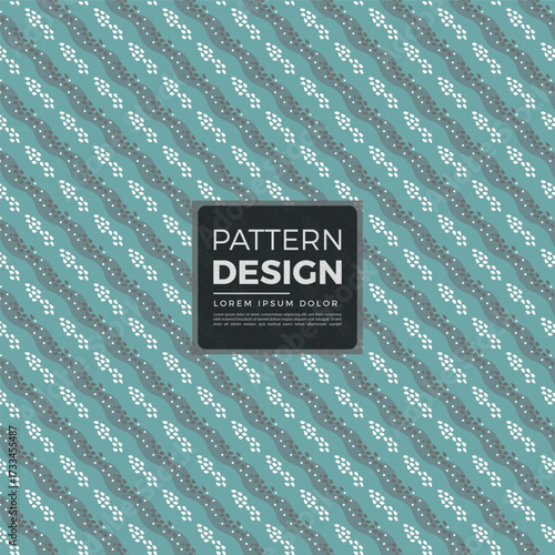 Wavy Lines with Leaf Pattern Design in Gray and White