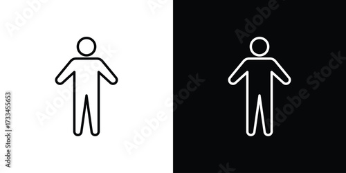 Person icon. Thin linear vectors pack