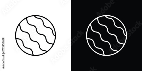 Mercury icon. Thin linear vectors pack