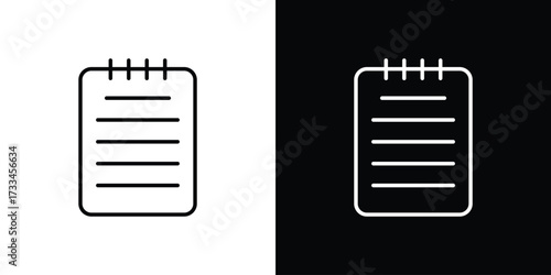 Memo Pad icon. Thin linear vectors pack