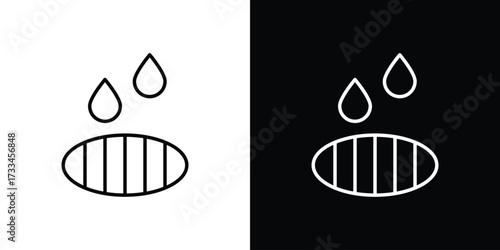 Manhole icon. Thin linear vectors pack