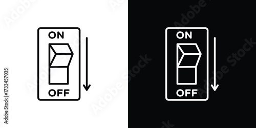 Light switch off icon. Thin linear vectors pack