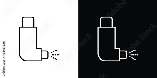 Inhaler icon. Thin linear vectors pack
