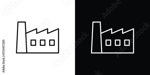 Industry icon. Thin linear vectors pack