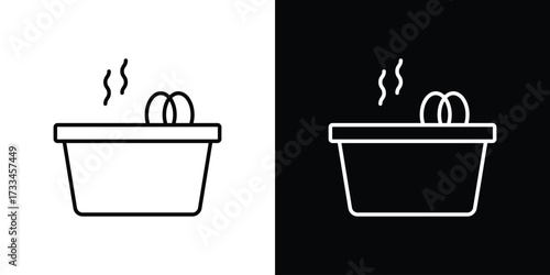 Hot tub icon. Thin linear vectors pack