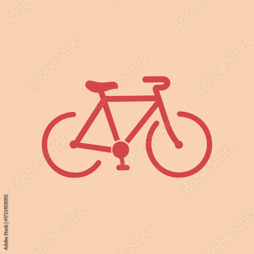 Minimal Vector Bicycle Design – Clean Line Art Illustration of Modern Bike, Simple Outline Style, Editable EPS for Logo