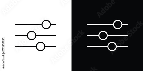 Filter Button icon. Thin linear vectors pack