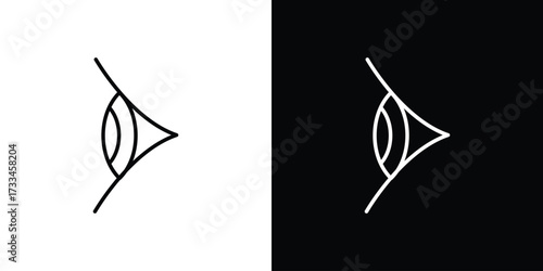 Eye side icon. Thin linear vectors pack