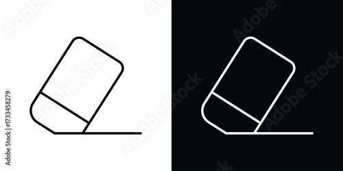 Eraser icon. Thin linear vectors pack