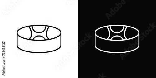 Drum steelpan icon. Thin linear vectors pack