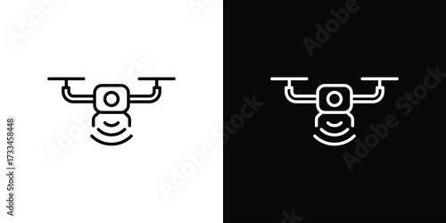 Drone icon. Thin linear vectors pack