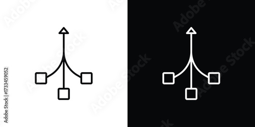 Consolidation icon. Thin linear vectors pack
