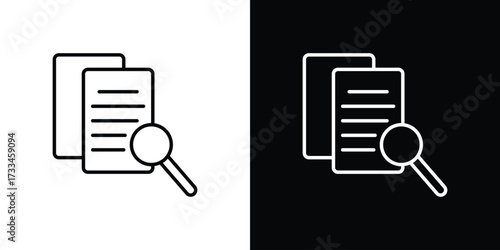 Compliance document icon. Thin linear vectors pack