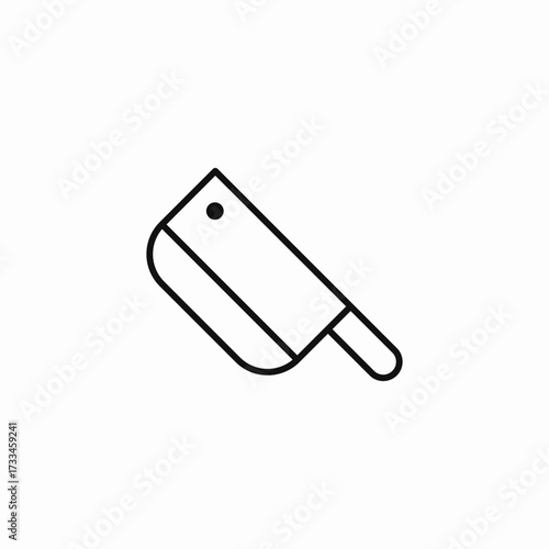 meat cleaver knife icon sign vector