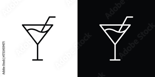 Citrus Glass icon. Thin linear vectors pack