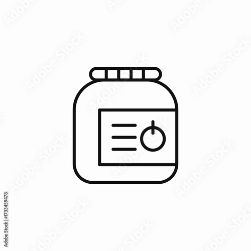 protein powder icon sign vector