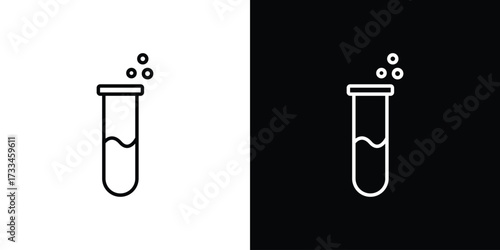 Chemical Tube icon. Thin linear vectors pack