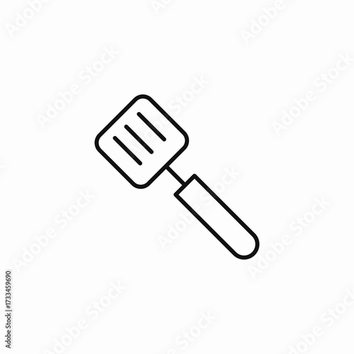 slotted kitchen spatula icon sign vector