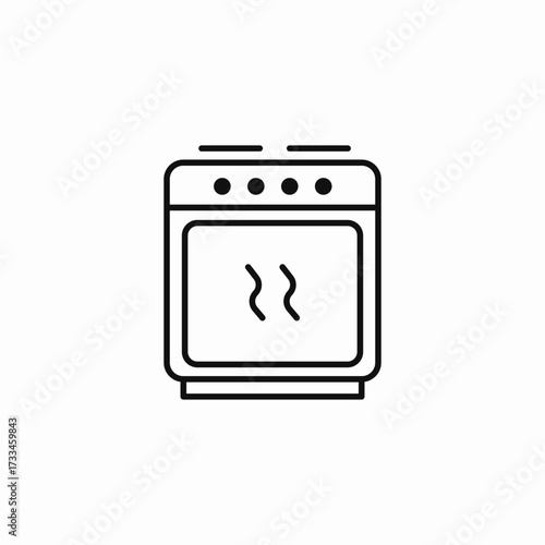 stove top oven icon sign vector