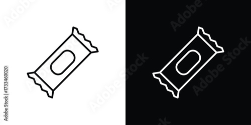 Candy-bar icon. Thin linear vectors pack