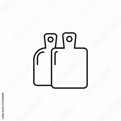 wooden cutting boards icon sign vector