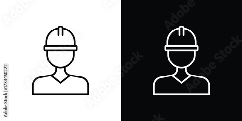Builder icon. Thin linear vectors pack
