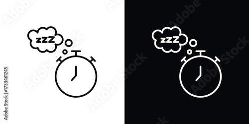 Alarm snooze icon. Thin linear vectors pack