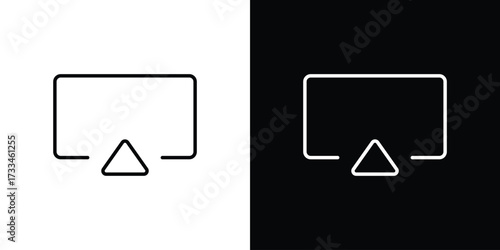 Airplay icon. Thin linear vectors pack