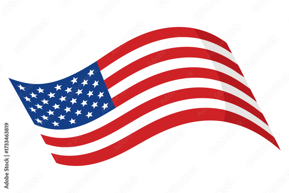 Obraz premium american flag vector illustration