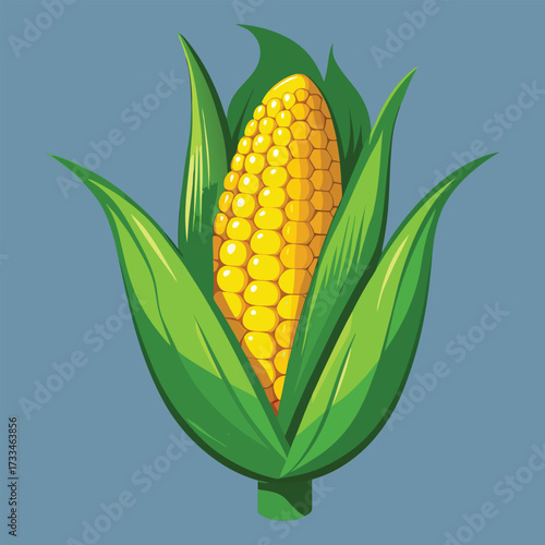 Golden Harvest Corn, Sunny Kernel Maize, Emerald Husk Corn, Amber Field Maize, Fresh Green Corn Cob,  Corn vector, Corn concept, Corn cartoon, Corn icon, Corn art, Corn topics, Corn doodle,	