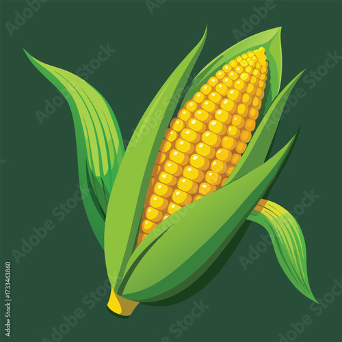 Golden Harvest Corn, Sunny Kernel Maize, Emerald Husk Corn, Amber Field Maize, Fresh Green Corn Cob,  Corn vector, Corn concept, Corn cartoon, Corn icon, Corn art, Corn topics, Corn doodle,	