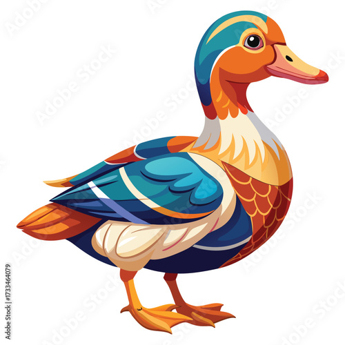 Duck Vector.  Colorful Duck Vector Illustration.
Aurora Duck Vector. Majestic Ornamental Duck. Prismatic Feather Duck. Duck concept, Duck cartoon, Duck icon, Duck art, Duck topics, 