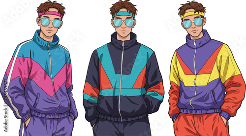 Retro Tracksuit Fashion Colorful Sportswear Style