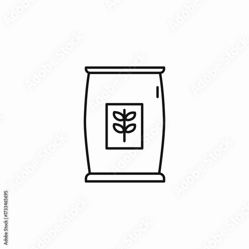bag of fertilizer icon sign vector