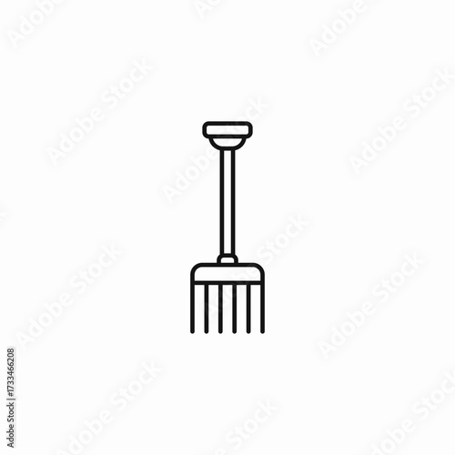 hand held cultivator icon sign vector