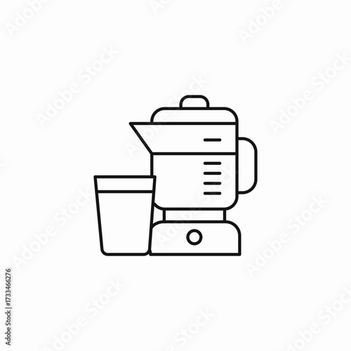 kitchen blender juice icon sign vector