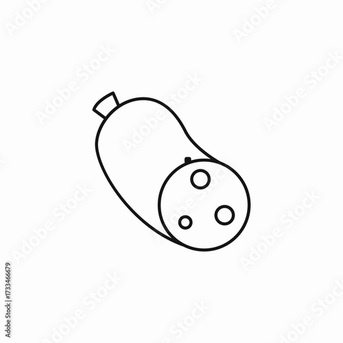 sliced cured meat icon sign vector