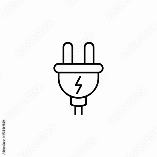 electrical power plug icon sign vector