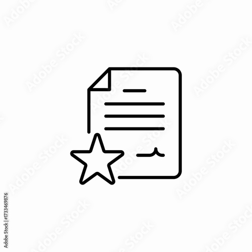 favorite document star icon sign vector
