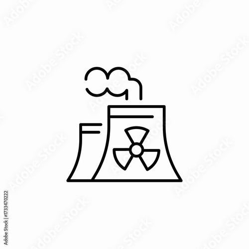 nuclear power plant icon sign vector
