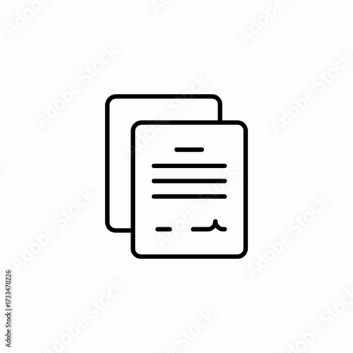 multiple document files icon sign vector