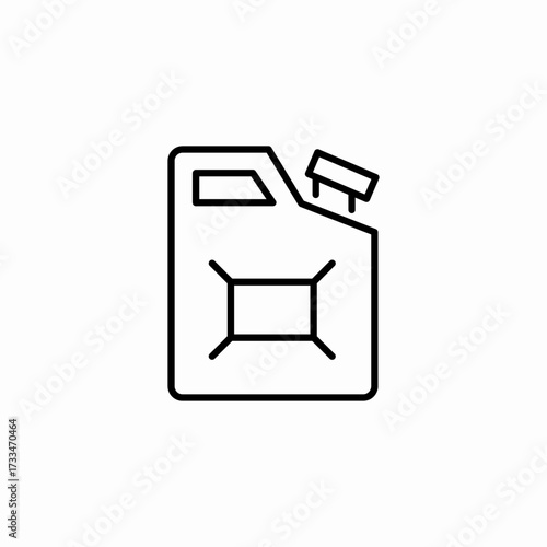 portable fuel can icon sign vector