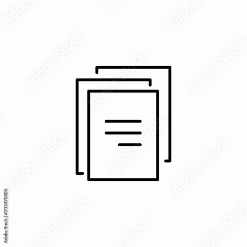 stack of blank documents icon sign vector