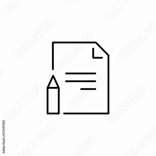 writing document pencil icon sign vector