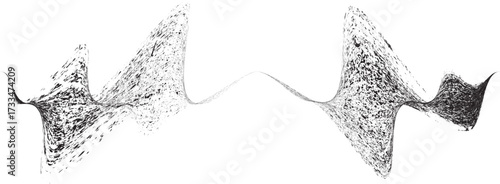 Decorative wave of line . Brush stroke waves. Abstract flow linear fluid design element .Zigzag wave. Wavy Music sounds lines. Squiggle brush stroke . Ornament design.Line art .Brush paint Vector 