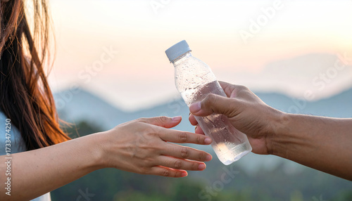when her friend gave her a cold mineral drink