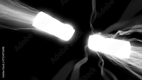 Mysterious luminous containers emitting light