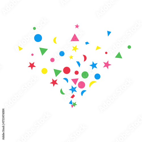 Colorful Confetti Burst A Festive Celebration of Shapes and Colors.