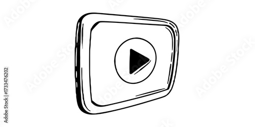 Play button media player interface video play sign multimedia start icon interface play video media player