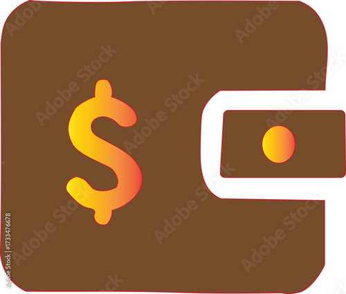 Brown Wallet vector